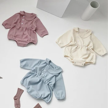 

2020 New Fashion Cute Baby Girls Boys Clothes Spring Newborn Baby Rompers One Piece Toddler Girl Romper Korean Japan Style