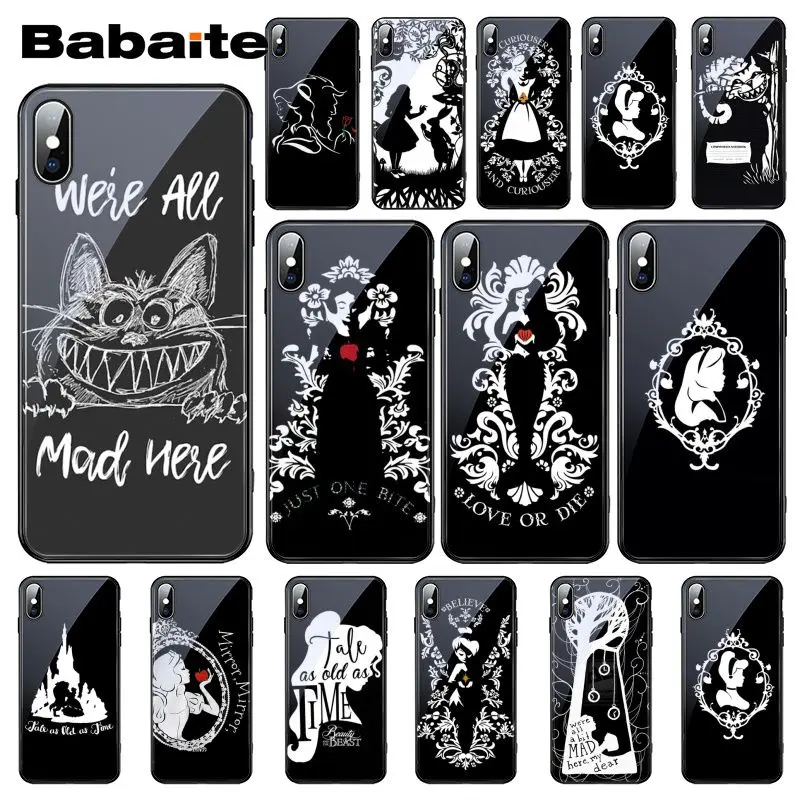

Babaite Snow White Cinderella Beauty and the Beast Tempered Glass Phone Case For iphone 11 Pro XS MAX XR 8 X 7 6S 6 Plus