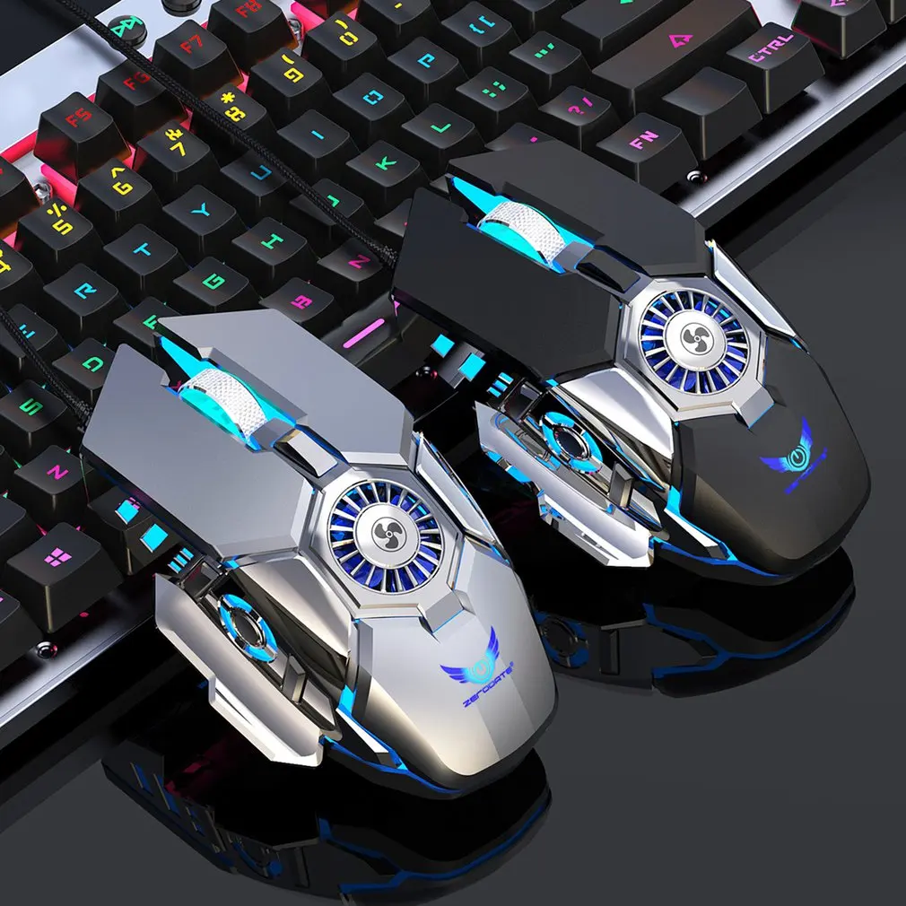 

G22 Wired Gaming Mouse With Cooling Fan 6 Buttons Laptop Notebook PC Wired Optical Game Mice For PC Laptop