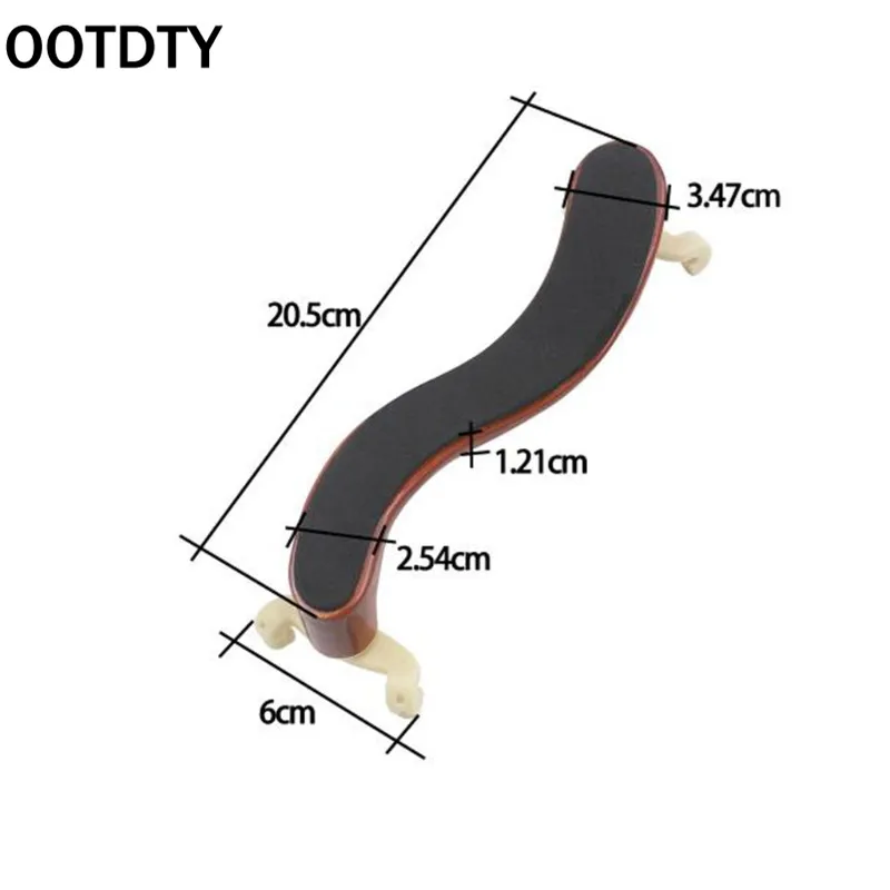 OOTDTY Pro деревянная скрипка плечевой упор для 3/4 4/4 Скрипка с чистящей тканью
