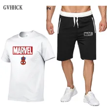 Новинка, футболка+ шорты, комплекты, мужские летние костюмы с буквенным принтом, повседневные футболки, популярные спортивные костюмы, брендовая одежда, комплект верхней одежды
