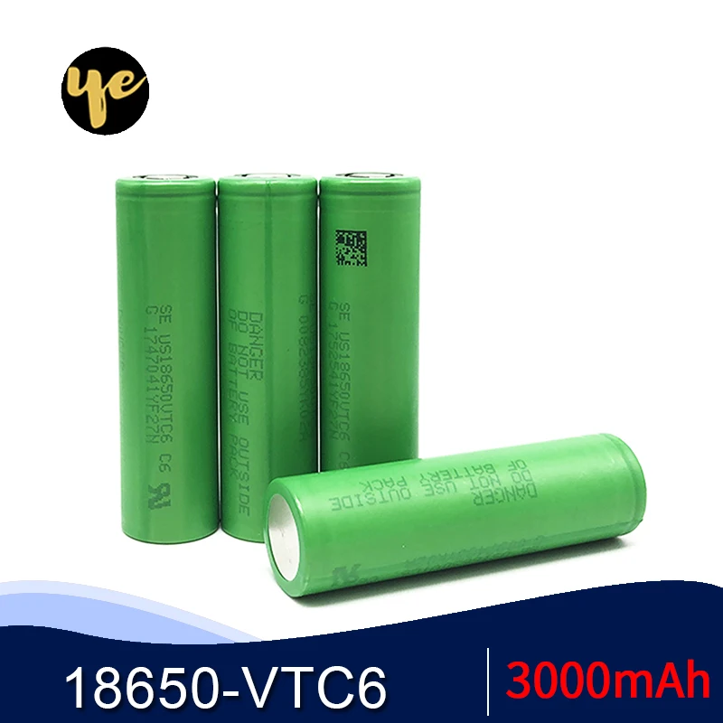 4 6 шт. 18650 VTC6 3 7 V 3000mAh литий ионная аккумуляторная батарея для US18650VTC6 30A электронные
