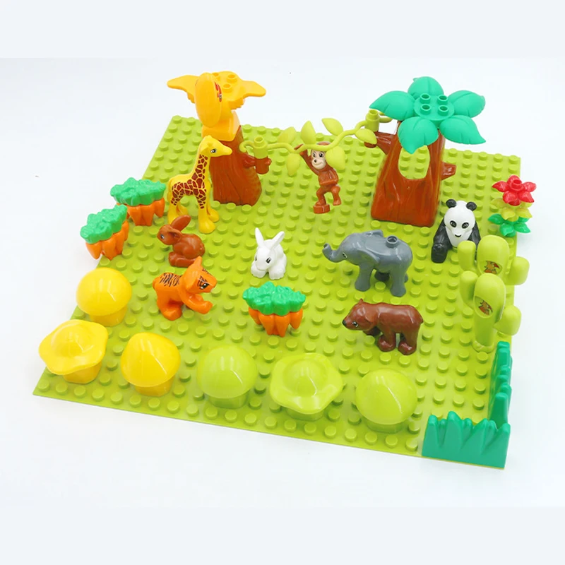 

Big Size Building Block Bricks DIY Birthday Cake Icecream Candle Piece Accessories Compatible Duploinglys Toys for Children Gift