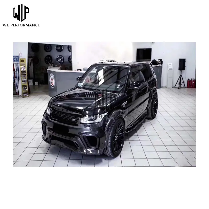 FRP ASPEC комплект кузова автомобиля FRP Неокрашенный передний бампер задний бампер боковые юбки для Range Rover Sport Mansory kit 14-18