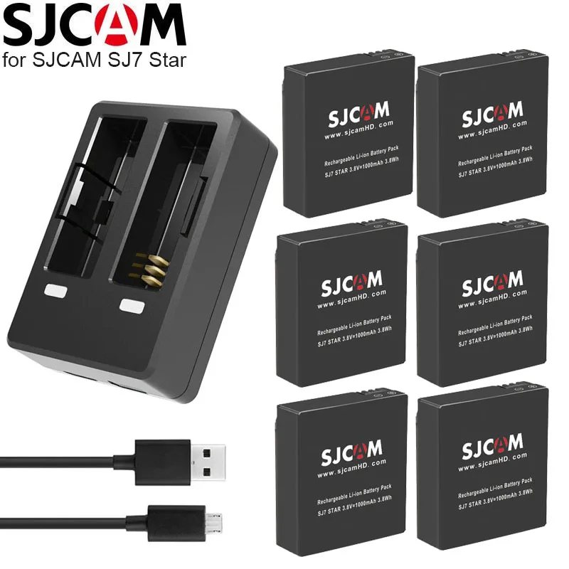 Оригинальный аккумулятор SJCAM SJ7 Star 1000 мАч литий ионное дополнительное зарядное
