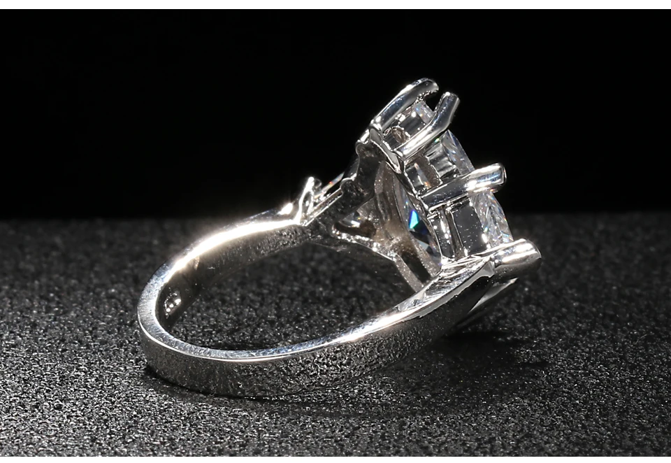 Bague Ringen трендовые серебряные 925 ювелирные изделия в форме оливы кольцо с камнями для женщин Роскошные свадебные аксессуары размер 6, 7,8, 9,10