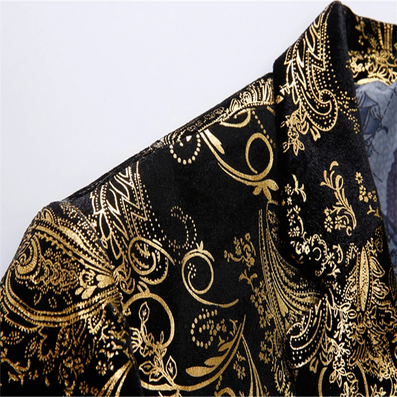 PAULKONTE  Hot British Wind Slim Suit Jacket Autumn Spring Stamping Fashion Personality Stage Wedding Party Classic Men's Jacket