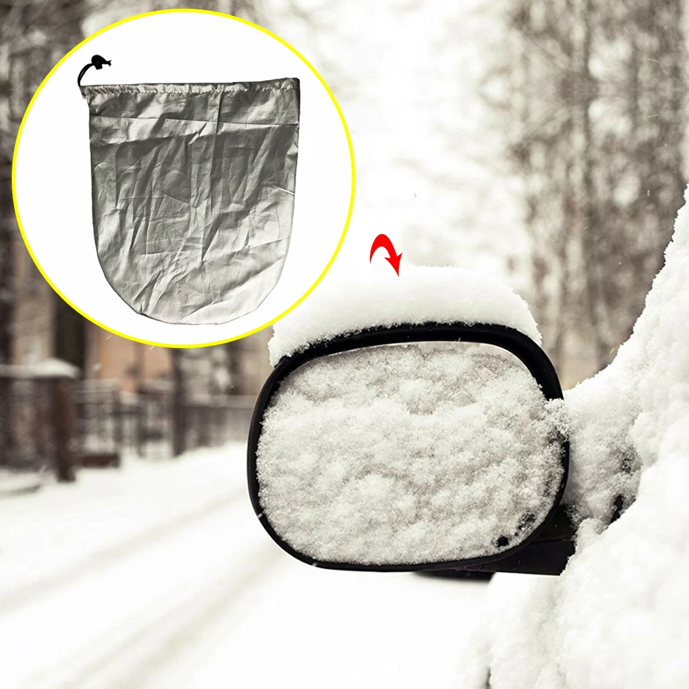 2 Housses De Rétroviseur Anti-gel Et Neige XUZOPIM - Taille Universelle 33x27 Cm, Protection Hiver Et été
