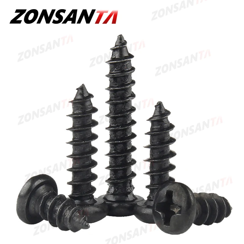 Саморез ZONSANTA Pan M1.2 M1.4 M1.7 M2 M2.2 M2.6 M3 M3.5 M4 из углеродистой стали|Винты| |