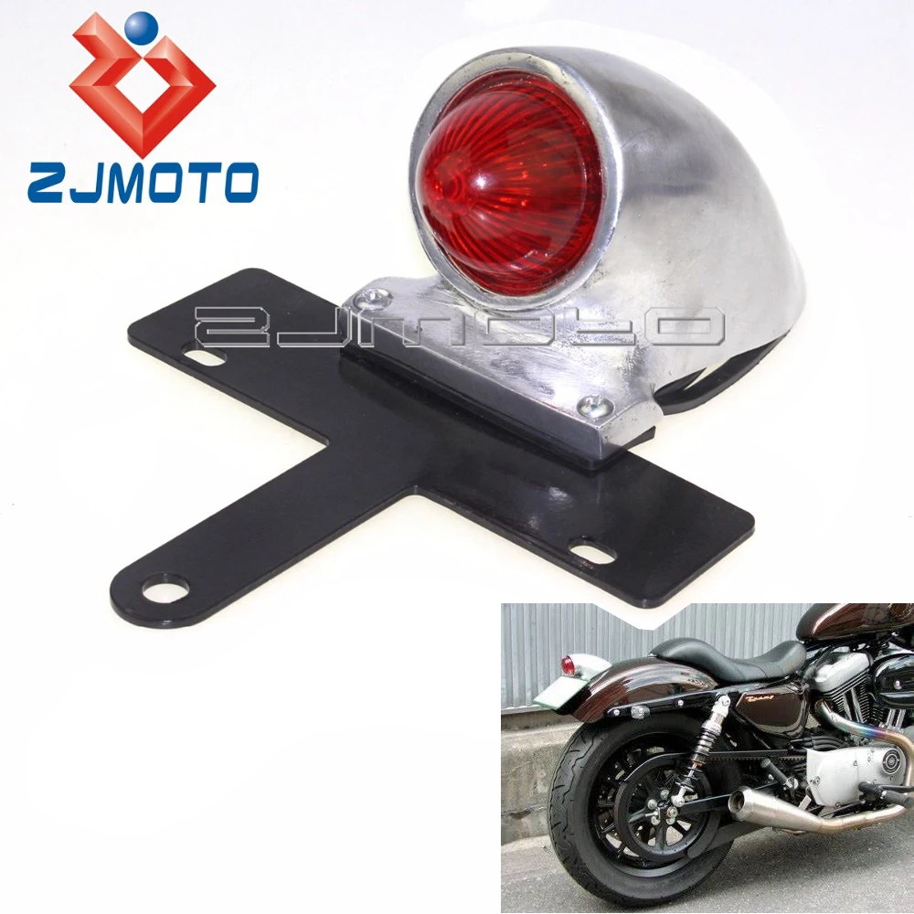Brake Stop LED Tail Light License Plate Light Lamp For Harley Bobber Chopper New 