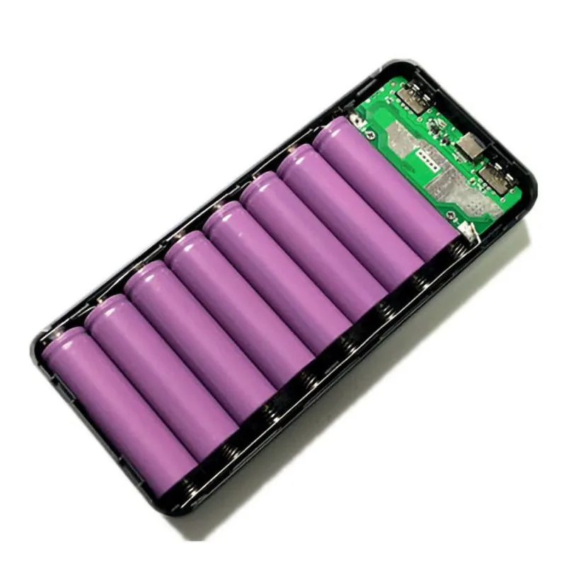 8x18650 Battery DIY Case Power Bank Box QC3.0 Fast Charging External Backup Battery Shell