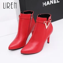 Liren 2019 Spring/Autumn Women Fashion Sexy Flock Ankle Zip Chelsea Boots Pointed Toe High Thin Heels Sexy Lady Boots Liren 2019 Spring/Autumn Women Fashion Sexy Flock Ankle Zip Chelsea Boots Pointed Toe High Thin Heels Sexy Lady Boots