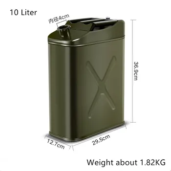 

10 liter metal petrol barrel Home spare Gasoline diesel storage container 0.6mm thickness 1PCS