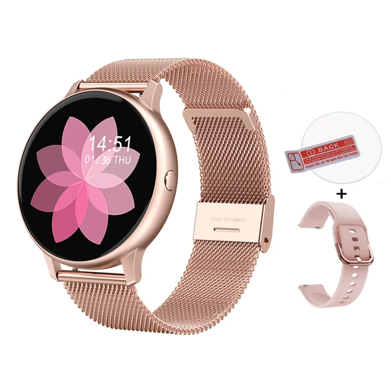 Women's Smart Watch ECG Blood Pressure Oxygen Call Whatsapp Reminder Activity Tracker IP67 Waterproof Smartwatch for Samsung IOS