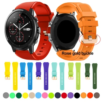 

Silicone Strap Watchband for Xiaomi Huami Amazfit PACE/GTS GTR 42 47mm/Stratos 3 2 2S Bracelet Band for Samsung Gear S3 Correa