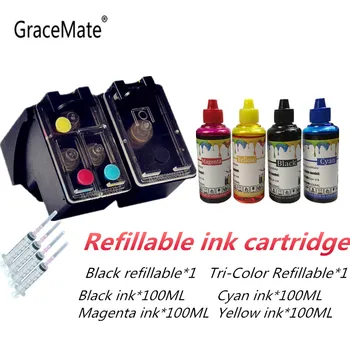

Refillable ink Cartridge Replacement for HP 121 XL for Deskjet D2563 F4283 F2423 F2483 F2493 F4213 F4275 Printer