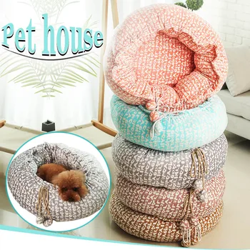 

Hot Sale 2020 Round Nest-Shaped Winter Thickening Small Pet House Winter Warm Sleeping Pad Comfortable Soft Cat Bed Dog Bed