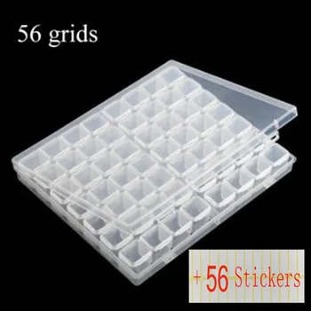 

5D Diamond Painting Box Accessories 56 Grids DIY Diamond Embroidery Tool Jewelry Nail Art Rhinestone Storage Box