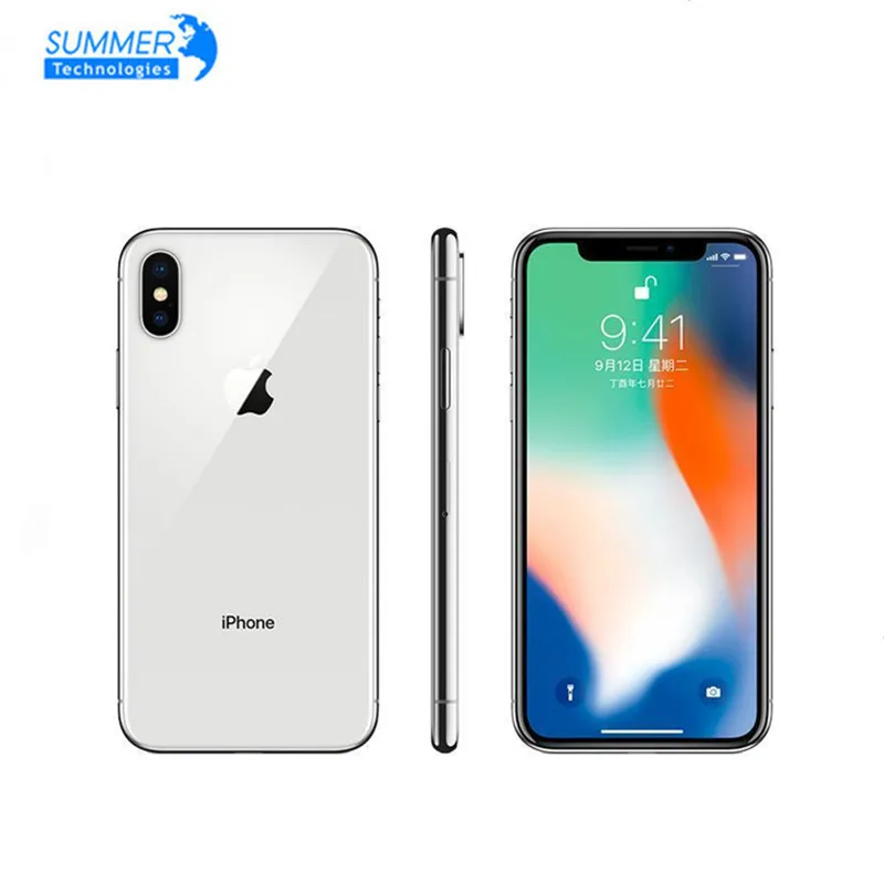 Оригинальный разблокированный смартфон Apple iPhone X десять ядер 256 ГБ/64 Гб ПЗУ 3 ОЗУ