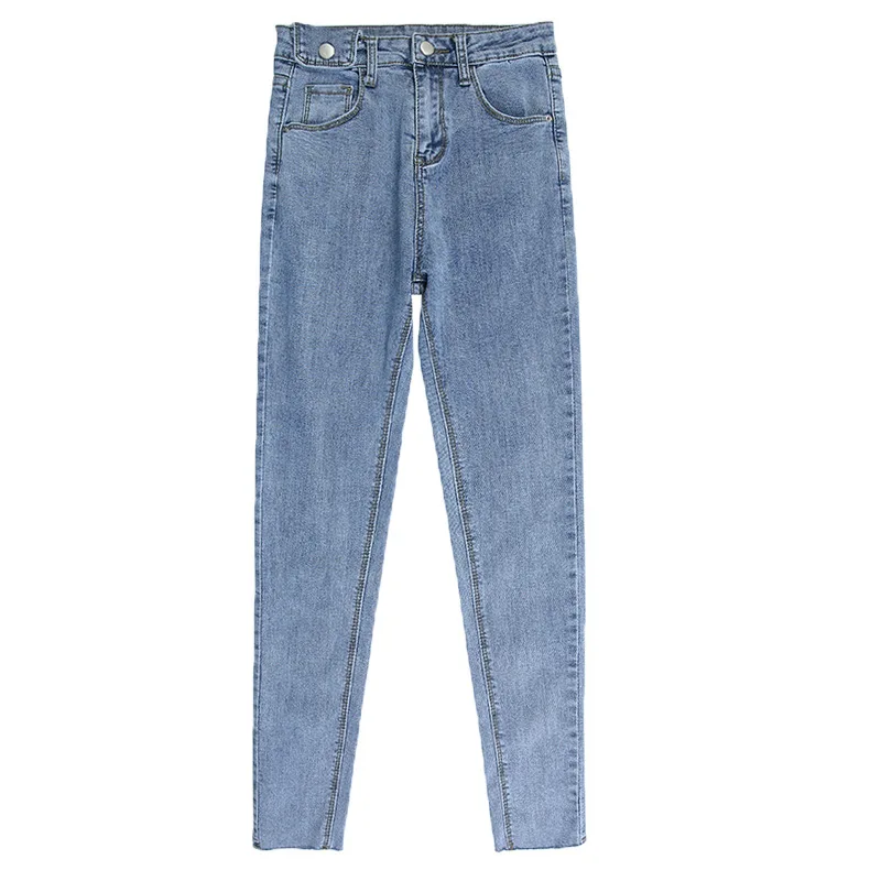 Jeans Woman High Waist Skinny Elastic Feet Slim Pencil Ankle-Length Pants Jeans Women 2020
