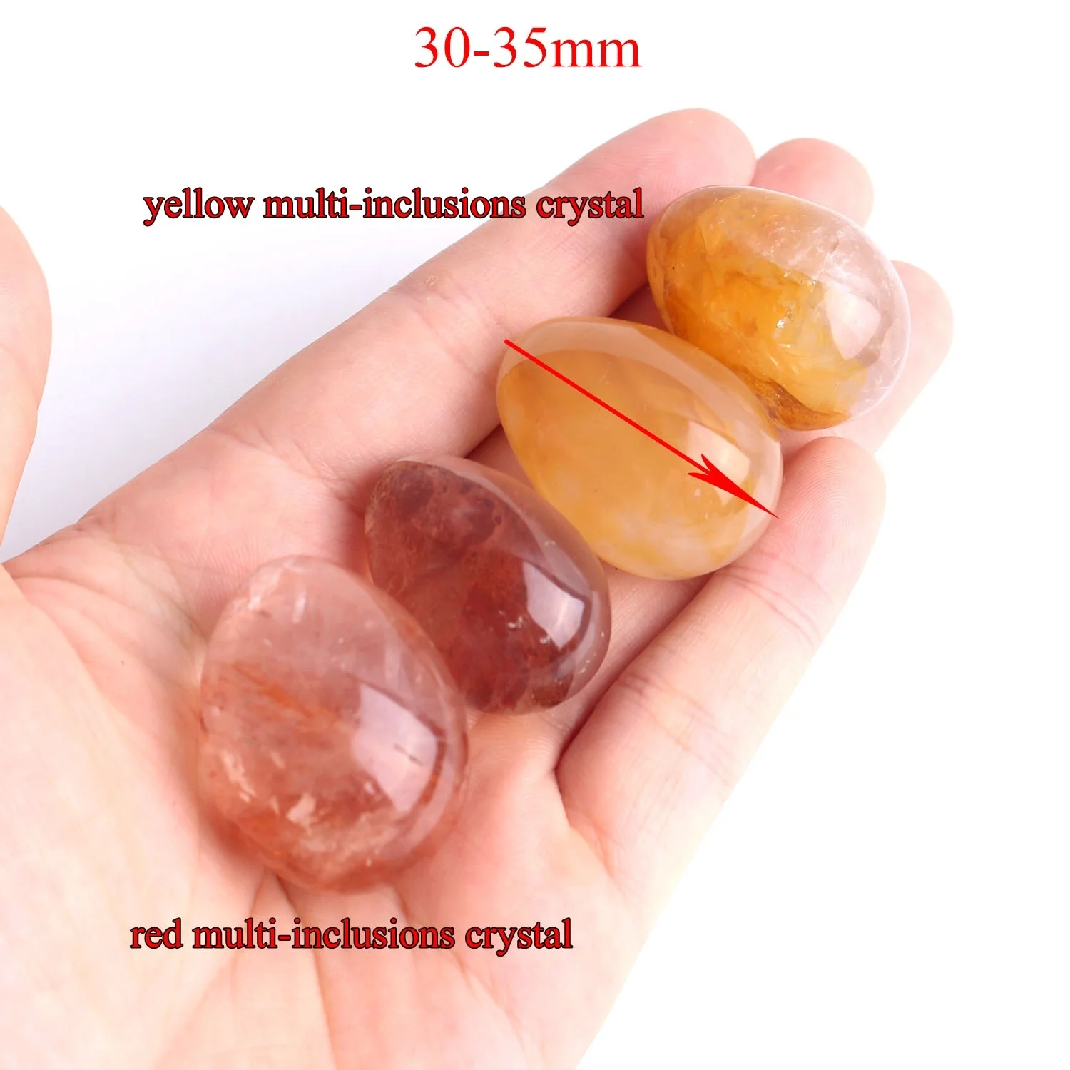 1 шт. натуральное мини яйцо с гематоидным кристаллом волшебное многократное