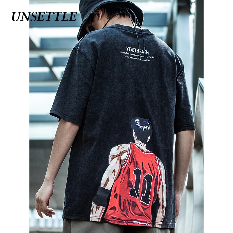 UNSETTLE 2020SS Harajuku футболки летние мужские/женские хип-хоп забавные Японские с