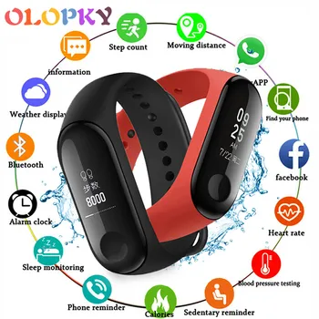 

M3 Smart Watch Men Women Blood Pressure Measurement Waterproof Fitness Bracelet Heart Rate Tracker Sport Health Smart Band