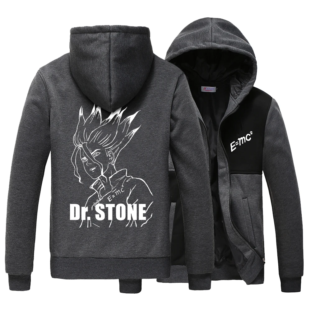 Лидер продаж, толстовки с капюшоном Dr. STONE, длинный рукав, шляпа, воротник, строчка, спортивный костюм, тонкая куртка на молнии, косплей, куртка, топы