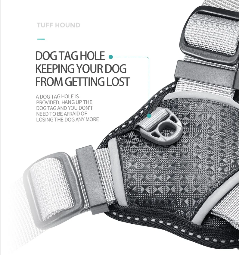 TUFF HOUND, не тянется, поводок для питомцев, регулируемый, для улицы, жилет для питомцев, 3M, светоотражающий, для обучения питомцев, нейлоновый материал, жилет для собак, легкий контроль