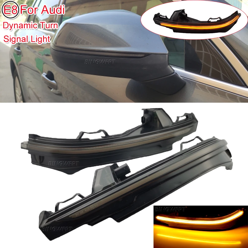 Dynamic Blinker LED Turn Signal Side Mirror Lights indicator For Audi