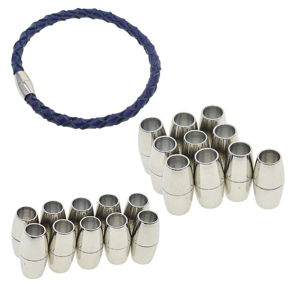 20x Kleber In Tube Magnetverschluss Endkappe für Leder Kumihimo Armband 4 / 