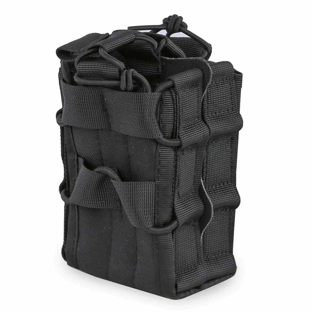 1000D нейлон Molle система подсумок двойной слой сумка для хранения Airsoft тактический AK 7,62 M4 5,56 винтовка принадлежности для охоты - Цвет: Black