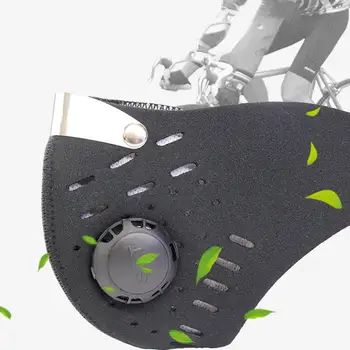 

Protective Face Mask Cover Activated Carbon Filter Valve PM2.5 Sport Mask Dustproof Windproof Running Motorcycle Cycling Outdoor