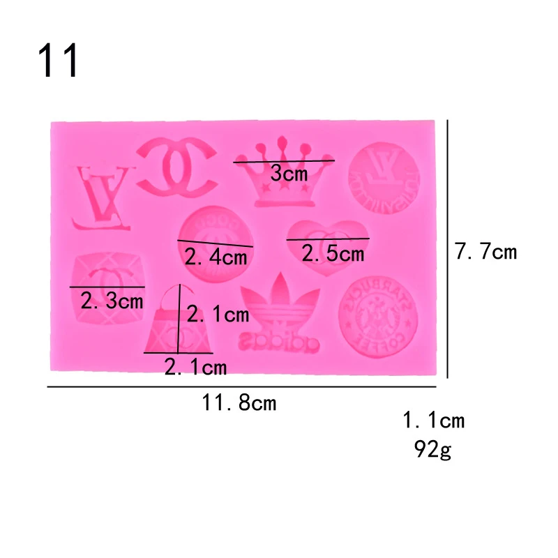 New Silicone Mould 3D Bag Crown Letter X Pattern Fondant Mold Chocolate Cake Decorating Moulds Biscuit Baking Pastry Tools3