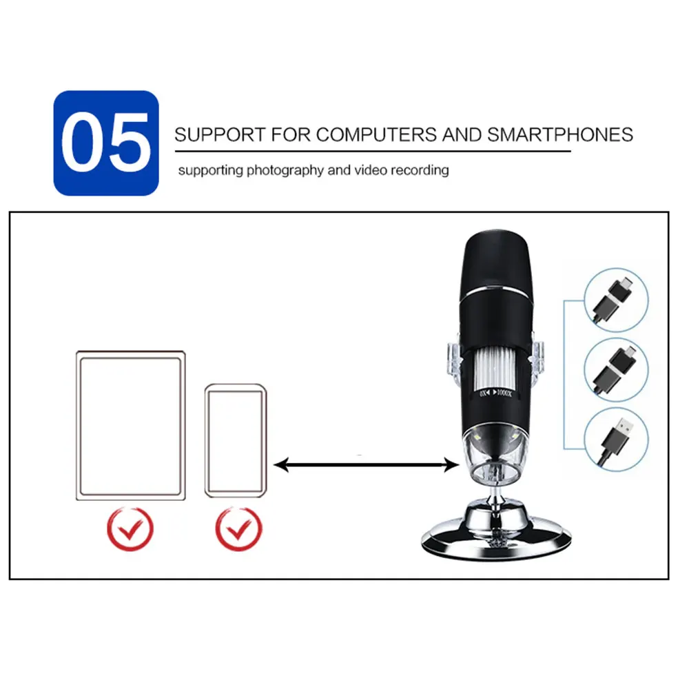 Эндоскоп ABS 500X инспекционный мониторинг компьютеры мобильные телефоны цифровой микроскоп Ручной эндоскоп 0,3 МП инструмент для очистки ушей
