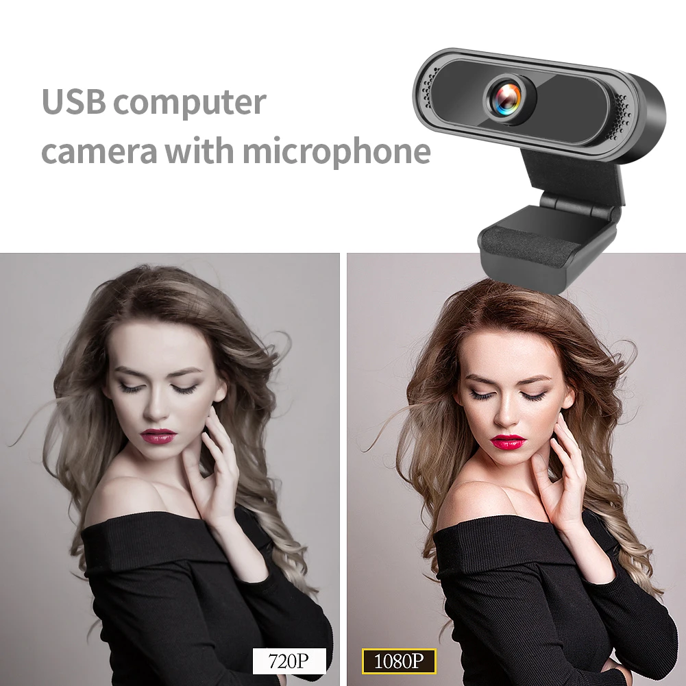 Dropship Drive-free Auto Focus Webcam 1080P/720P HD Camera USB2.0 With Microphone Rotatable Camera for Live Streaming Camera New