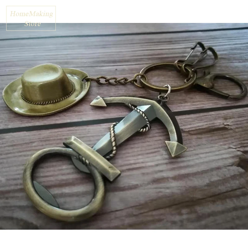 Retro Anchor Beer Bottle Opener Multifunction Key Chain Creative Cool