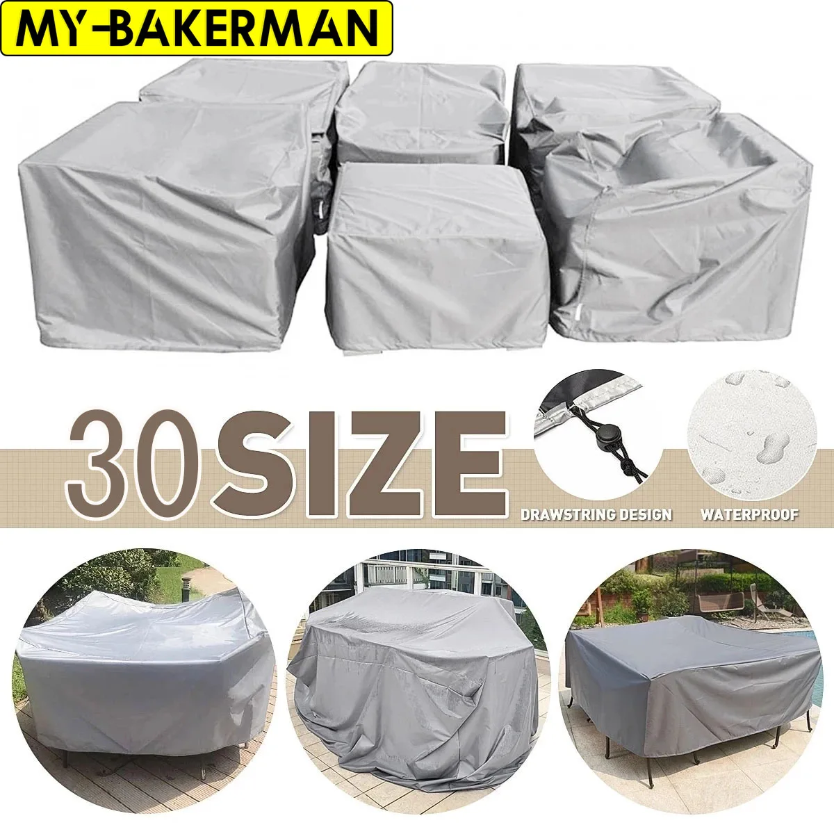 Furniture Cover Waterproof Outdoor Garden Kitchen Rain Snow Chair covers for Sofa Table Chair Dust Proof Cover chair cover patio furniture cover chair dust cover