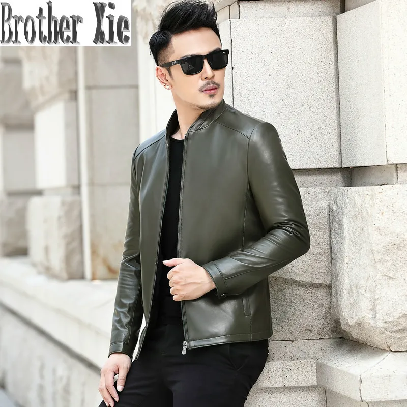 

Genuine Leather Jacket Men Korean Sheepskin Coat for Men Slim Leather Jackets and Coats Chaqueta Cuero Hombre L18-5002