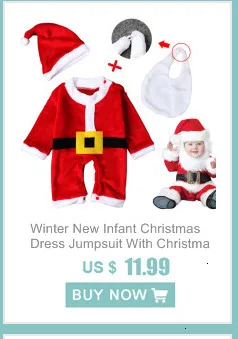 3pcs Christmas Newborn Baby Boys Girls Clothing Santa Print Sweater+ Pants+ Hat Pajama Outfits Children Xmas costumes