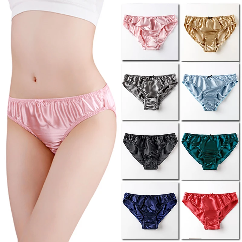 New Women's Mulberry Silk Panties Underpants Soft Comfort Underwear Solid Girls Female Briefs Sexy Lingerie Plus Size Lingere cotton panties