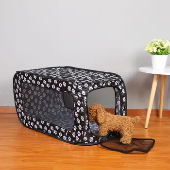 

Portable Folding Rectangular Pet Tent Dog Cage Playpen Fence Puppy Kennel Dog House Outdoor Removable Mesh Dog Cat Tent