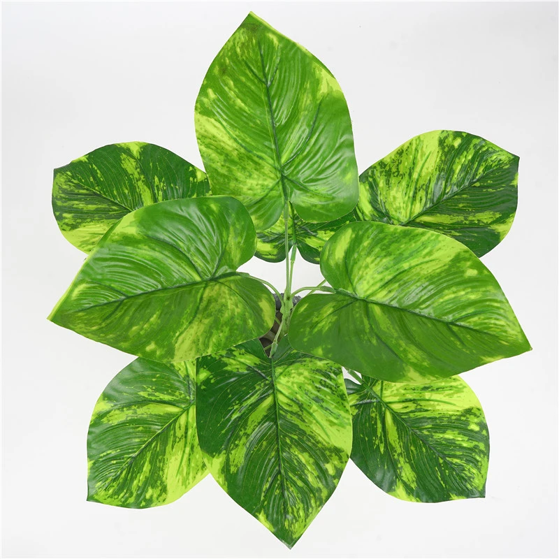 2 Colors Artificial Evergreen Leaf Plants Fake Tree Leaves Greenery Decorative
