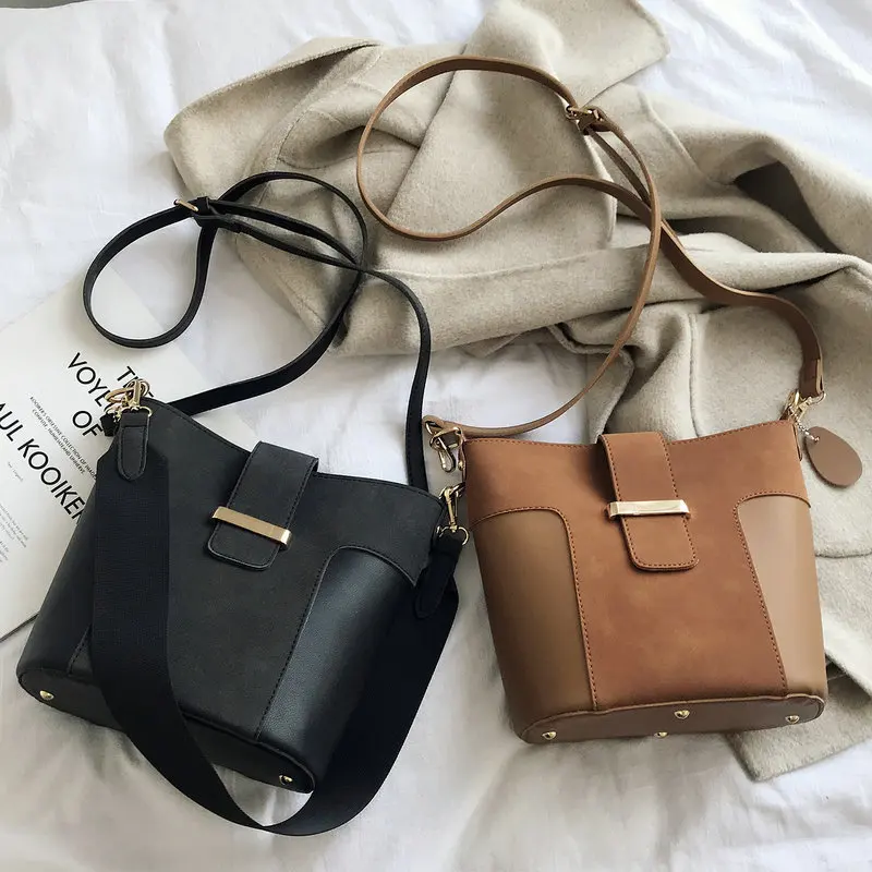 New Design Women's Bucket Bag Vintage Buckle Crossbody Bags For Women Quality Messenger Shoulder With Inside Mini 6236 | Багаж и сумки