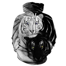 Худи с надписью «Animal» мужская толстовка с забавным рисунком 3D Тигр Лев мода плюс размер печатная толстовка мужские и женские пуловеры