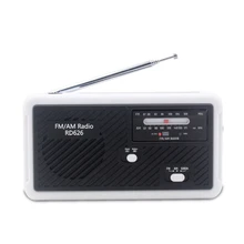 NEW-RD626 FM AM двухдиапазонный цифровой радио банк силы 1000MAh перезаряжаемая батарея солнечная рукоятка аварийный светодиодный фонарик Сирена
