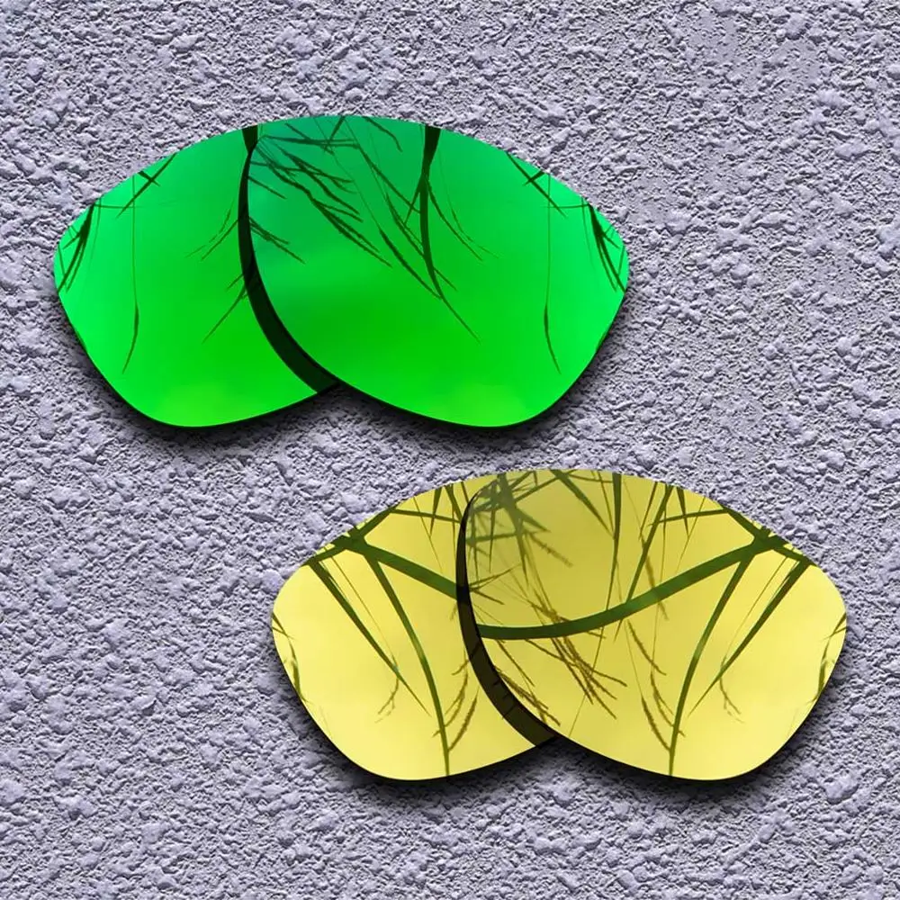 2 пары поляризованных сменных линз для солнцезащитных очков Oakley Frogskins-несколько вариантов - Цвет линз: Green-Golden