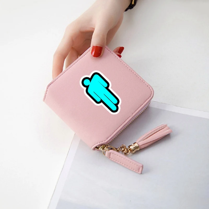 CB1529PK1 Billie Eilish Печать PU Kpop аксессуары кошельки для женщин Горячая молния карты девушка кошелек и кошельки мини сумки - Цвет: CB1529PK1