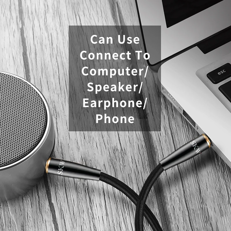 SKW AUX 3 5mm Jack Cable 0 5M 1M 1 5M 2 0M 3M Male To Male For Soudbox Headphone Smartphone Ipad Laptop MP3 CD And Car