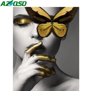 

AZQSD Paint By Number Canvas Painting Kits Butterfly Acrylic Paint Unique Gift Pictures By Numbers Girl Home Decoration